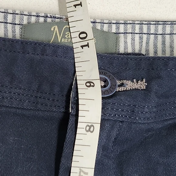 Natural Reflections twill shorts navy 12 - Picture 6 of 8